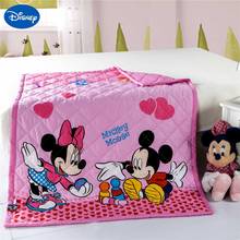 Pink Mickey Minnie Mouse Quilts Comforters Disney Bedding Cotton Wowen 120*150CM Baby Boys Cot Crib Bed Decor Summer Season Soft 2024 - buy cheap