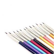 12 pçs profissional conjunto de escovas de arte do prego colorido acrílico escova gradiente uv gel polonês forro fino desenho caneta manicure ferramenta 2024 - compre barato