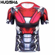 3D Printed T-shirts Men Compression Shirts 2017 NEW Short Sleeve Funny Cosplay costume Fitness Body Building Male Crossfit Tops 2024 - buy cheap