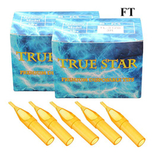 50Pcs FT Size Yellow Disposable Tattoo Tips Sterile Assorted Plastic Classical Tattoo Tips Nozzle for Tattoo Needles 2024 - buy cheap