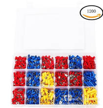 1200Pcs Assorted Insulated Spade Cable Connector Crimp Electrical Wire Terminal Set Red Blue Yellow 2024 - buy cheap