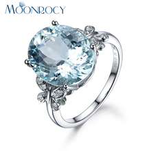 Кольцо женское MOONROCY, с кристаллами и бабочкой, серебряного цвета, с кубическим цирконием, свадебное, светло-голубое 2024 - купить недорого