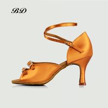 BD танцевальная обувь, Бальные женские туфли для латиноамериканских танцев, женская обувь BDDANCE 247, аутентичная Высококачественная профессиональная обувь, танцевальная обувь на каблуке с алмазной пряжкой 2024 - купить недорого