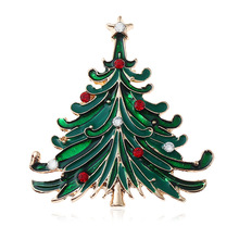 CINDY XIANG Colorful Green Paint Christmas Tree Brooches For Women Backpack Sweater Accessories Pins Party Casual Pins New 2018 2024 - buy cheap