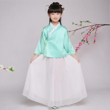 Fantasia chinesa tradicional para crianças, vestido de princesa para meninas, top e saia de hanfu, roupa filme chinês para cosplay de festa 18 2024 - compre barato