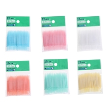 100Pcs/Lot Soft Plastic Double-headed Brush Stick Floss Pick Toothpick Oral Care Dental Flosser New Teeth Care Tools 2024 - buy cheap