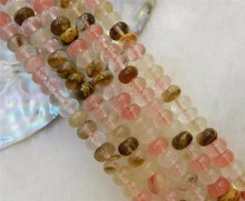 jewelry  Multicolored 4x6mm Watermelon Tourmaline Gems Rondelle loose Beads 15" Strand Wholesale and retail 2024 - buy cheap