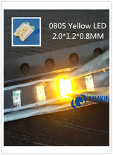 200pcs/lot Smart Electronics 0805 Yellow Lighting SMD Led Diode Ultra Bright 580-590nm 100-120MCD Free Shipping 2024 - buy cheap