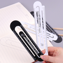1PC Creative Bookmark 12cm15cm High Quality Steel Ruler Metal Ruler Metal Bookmarks School Supplies Drawing Supplies 2024 - buy cheap