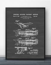 Jet Engine Patent Vintage Airplane Blueprint Wall Art Paint Wall Decor Canvas Prints Canvas Art Poster Oil Paintings No Frame 2024 - buy cheap