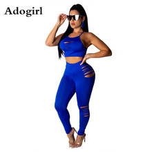 Fluorescent Color 2 Piece Suit Sexy Burn Out Crop Top and Skinny Long Pants Bodycon Tracksuit Night Club /Sports Women Outfits 2024 - buy cheap