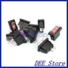 10 x SPST I/O 2 Position Red Lamp Boat Rocker Switch 2 Pins AC 250V/16A 125V/20A 2024 - buy cheap