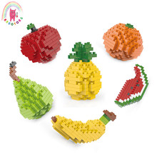 7 kinds of fruit small diamond blocks assembled blocks Model  DIY Toy fruit Building blocks Children's toy gifts 2024 - buy cheap