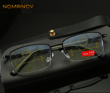 Lentes De Lectura Progressive Multifocal Reading Glasses Half-rim Memory Leg Alloy Frame See Near And Far Top 0 Add +0.75to +4 2024 - buy cheap