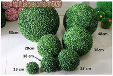 38 см искусственные растения Трава шар украшение цветок для дома супермаркета зеленая большая круглая Трава шар TONGFENG 2024 - купить недорого