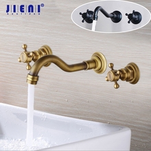 JIENI Antique Brass ORB Bathtub Mixer Bathroom Faucet 2 Handles Water Wash Basin Sink Mixer Tap Faucet Deck Mounted Mixer Tap 2024 - buy cheap