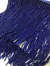Cinta de flecos con cuentas en azul real para decoración de ropa, ribete de encaje con borlas y flecos, superventas, J-5630 2024 - compra barato