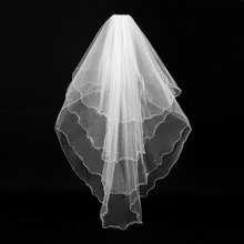 Véu de noiva elegante com pente, acessórios de casamento 1.5 metros, 4 camadas, véu branco simples com pente 2024 - compre barato