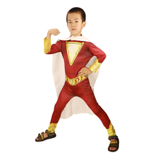 Disfraz de superhéroe para niños, mono con capa de Shazam, película de Cosplay, Billy Batson, disfraces de Halloween 2024 - compra barato
