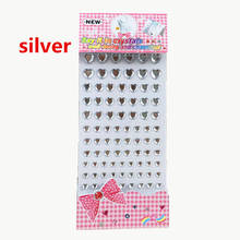 Sliver Crystal Heart Rhinestones Self Adhesive Diy Stickers kids toys stickers Children gifts Holiday decoration sticker 2024 - buy cheap