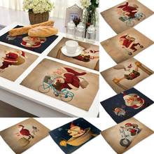 1PC Christmas Bowl Fork Placemat Mat Decoration Home Party Christmas Dining Table Decoration 2O1101 2024 - buy cheap