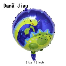 Decoración de fiesta de cumpleaños para niños, globo decorativo de papel de aluminio con diseño de dinosaurio, diseño de helio, ideal para inflar en fiestas infantiles 2024 - compra barato