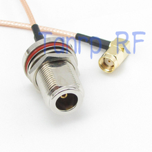 2PCS 20CM Pigtail coaxial jumper cable RG316 8INCH N female nut bulkhead to RP SMA male right angle RF adapter connector 2024 - buy cheap