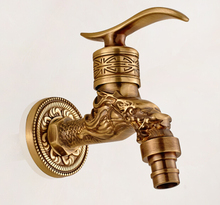 Antique brass spout for basin washing machine tap single cold mop sink faucet single cold mop tap garden cold tap 2024 - buy cheap