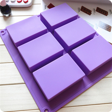 High quality The Silicone Soap Mold Rectangle Handmade Soap Making Supplies Kitchen Supplies Baking Utensils  6 Hole 3 Groups 2024 - buy cheap