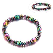 Lover Beauty Colorful Twisted Hematite Health slimming Bracelets Jewelry magnetic Bangles charm bracelets For Women Weight loss 2024 - buy cheap