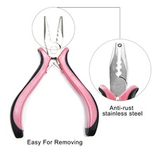 Neitsi Professional 3 Holes Pliers For Hair Extensions Hair Styling Micro Ring Pliers Pink Color 1pcs/pack 2024 - buy cheap