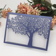 25Pcs/Lot Laser Cut Pearl paper Carved Party Wedding Invitations Card Birthday Greeting Card Tree Invite Carnival Supplies 2024 - buy cheap