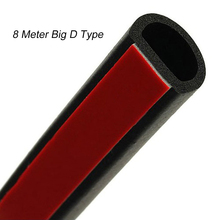 8Meter Big D Type Filler Adhesive Car Rubber Seal Sound Insulation Waterproof Anti Dust 3M Car Door Seal Strip Weatherstrip 2024 - buy cheap