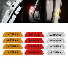 4Pcs Warning Mark Reflective Tape Universal Exterior Accessories Car Door Stickers for Suzuki SX4 SWIFT Alto Liane Grand Vitara 2024 - buy cheap