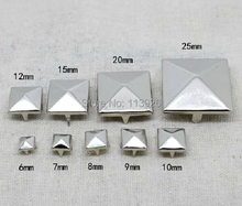100Pcs/lot 25mm Pyramid Studs silver color Rivet Spike for Clothes Free Shipping 2024 - buy cheap