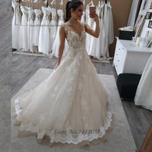 Vestido de Noiva Real Champagne Vintage Wedding Dress Turkey Princess Wedding Gowns Lace Bridal Dresses 2017 Trouwjurk Mariage 2024 - buy cheap