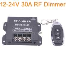 DC12V 24V 30A LED Dimmer Controller Brightness Adjuatable with 3Key RF Wirelss Remote Control for Single Color LED Strip