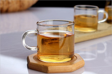 4pcs/lot Handmade Heat Resistant Glass Kungfu Tea Drink Cups with Handle Insulated Clear Glass JQ 1077 2024 - buy cheap