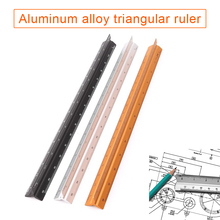 Régua triangular de escala de arquitetura, régua de escala de alumínio para desenho hj55 de 30cm 2024 - compre barato