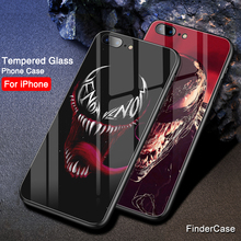 Абсолютно Новый чехол для iPhone Xs чехол Venom стекло жесткая задняя крышка для iPhone 6 6S 7 8 plus X XR XS MAX 2024 - купить недорого