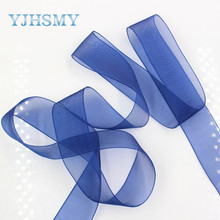 YJHSMY,K-18615-25MM-054,1 roll (50 yards) 25 mm Net solid color organza ribbon, wedding party decor gift DIY Materials 2024 - buy cheap