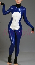 high quality sexy latex handmade catsuit for woman attached gloves feet with hidden zipper 2024 - buy cheap