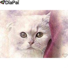 DIAPAI Diamond Painting 5D DIY 100% Full Square/Round Drill "Animal cat" Diamond Embroidery Cross Stitch 3D Decor A24309 2024 - buy cheap