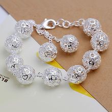 Wedding Party Gifts H088 Delicate Silver Plated Bracelets For Women Charm Fashion Jewelry Ball Bracelet Awlajnsa 2024 - buy cheap