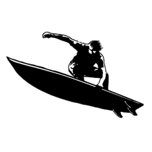 13.5CM*8.4CM Interesting Surfboard Ocean Extreme Sport Vinyl Car Sticker 2024 - buy cheap