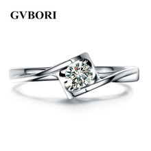 0.2Carat Natural Diamond 18K Solid Gold Ring GVBORI Luxury Heart Shape Fine Diamond Jewelry Engagement Friend/Lover Gift 2024 - buy cheap