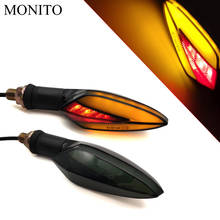 Motorcycle Turn Signal Lights LED Indicators Tail Flashers Amber/Red Lamp For yamaha xt 600 mt10 mt 09 tracer suzuki drz/ltz 400 2024 - buy cheap