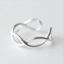 Модное дизайнерское простое штабелируемое кольцо Jisensp, кольца с узлом в форме сердца, повседневные украшения, бесконечность, регулируемое кольцо, аксессуары для вечеринок 2024 - купить недорого