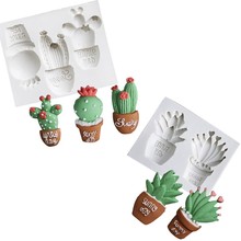 Cake Silicone Mold Cactus Succulent Plants Cake Moulds Biscuits Candle Mold DIY Chocolate Mold Fondant Mold Baking&Pastry Tools 2024 - buy cheap