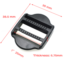 1 "пластиковый слайдер для замка лестницы, Регулируемая пряжка для багажа, Походов, Кемпинга, сумки, тесьмы Размером 25 мм 2024 - купить недорого